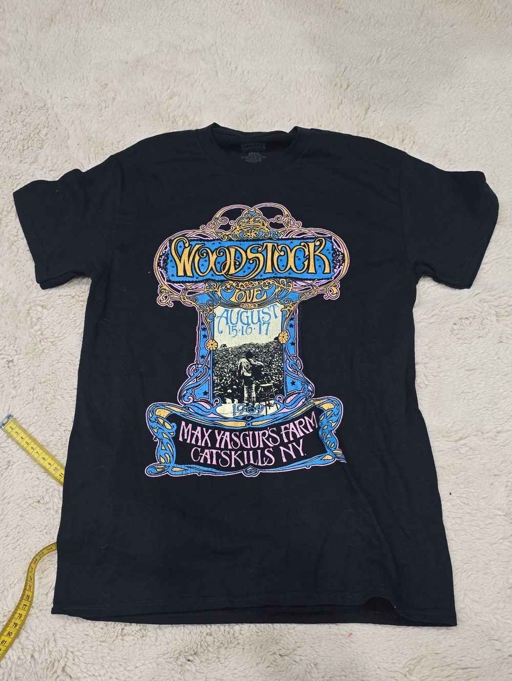 Woodstock Graphic Tee - Black Vintage Festival Shirt